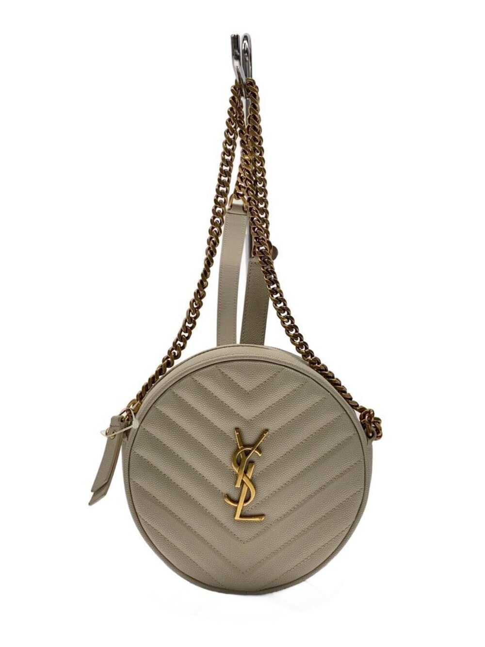 Saint Laurent Vinyl Quilted Leather Shoulder Bag